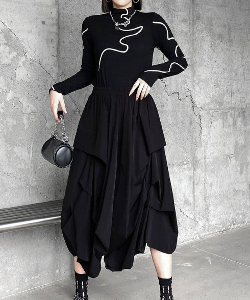 Draped Wide Pants